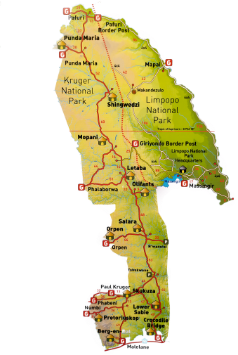 Mapa Kruger